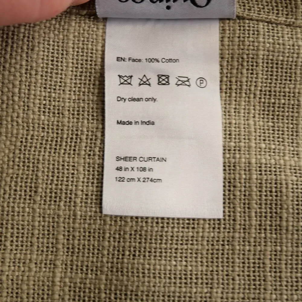 NEW Quince Cotton Sheer Curtain Panels CLOUD Gray Set of 2 48